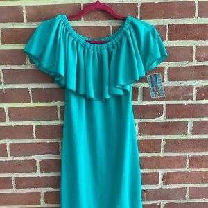 NWT Lularoe CiCi Dress Aqua XS